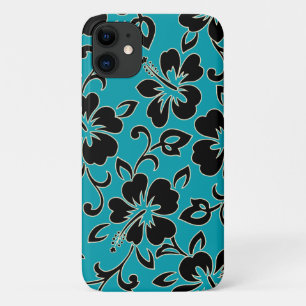 Malia Hibiscus Hawaiian Floral Teal iPhone 11 Case