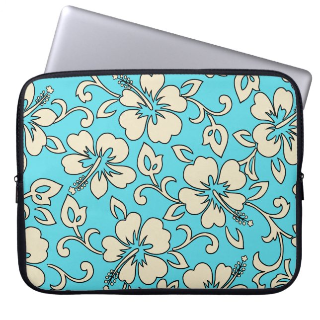 Malia Hibiscus Hawaiian Neoprene Wetsuit Laptop Sleeve (Front)