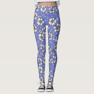 Malia Hibiscus Hawaiian Tropical Floral Leggings