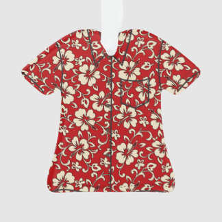 Malia Hibiscus Hawaiian Vintage Aloha Shirt Ornament