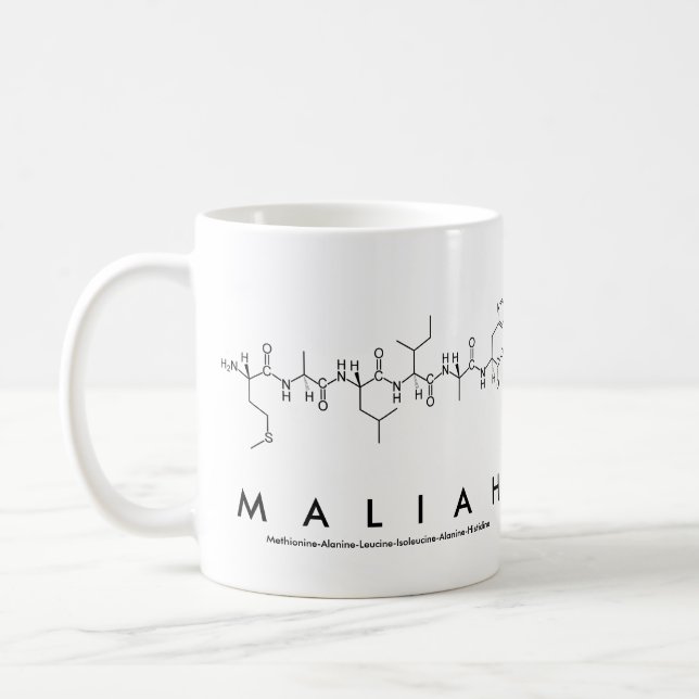 Maliah peptide name mug (Left)