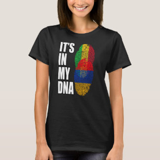 Malian And Armenian Mix DNA Heritage Flag T-Shirt