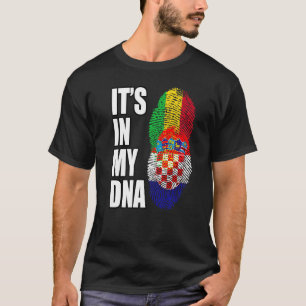 Malian And Croatian Mix DNA Heritage Flag Premium T-Shirt