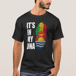 Malian And Kiribati Mix DNA Heritage Flag T-Shirt
