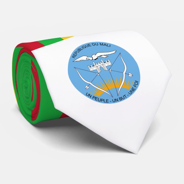 Malian Flag & Coat of Arms, Flag of Mali Tie (Rolled)