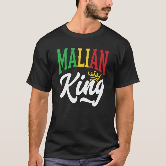 Malian King Mali Malian Mali Flag T-Shirt (Front)
