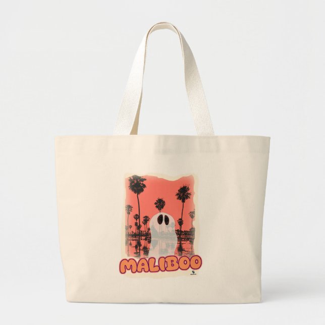 Maliboo Spooky Tourist Funny Halloween Fun Large Tote Bag (Front)