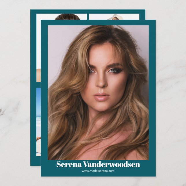 Malibu 5 Modelling Comp Card | Double Sided (Front/Back)