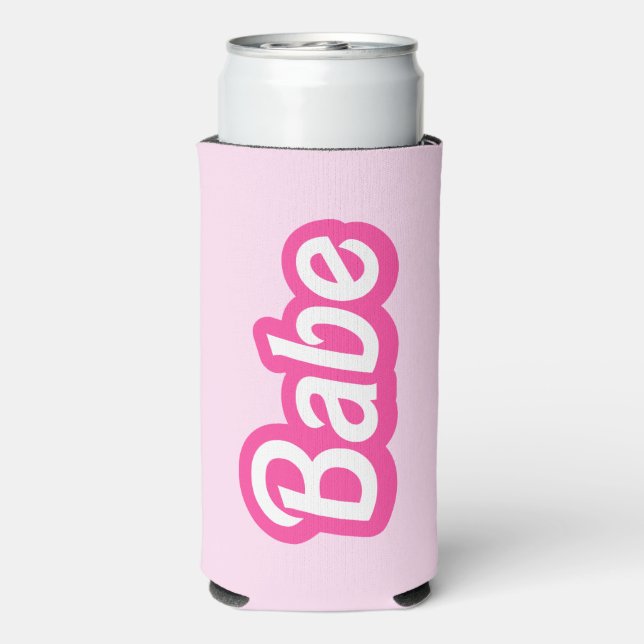 Malibu Babe, Malibu Pink Bachelorette Bride Seltzer Can Cooler (Seltzer Back)