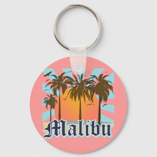 Malibu Beach California CA Key Ring