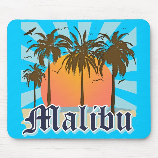 Malibu Beach California CA Mouse Mat (Front)