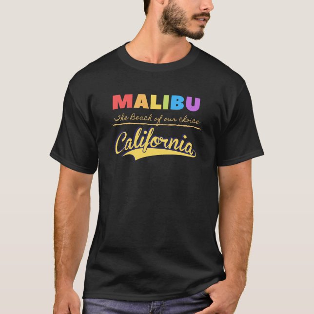 Malibu beach California summer holiday family  T-Shirt (Front)