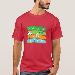 Malibu Beach California Surf Vibes Art T-Shirt