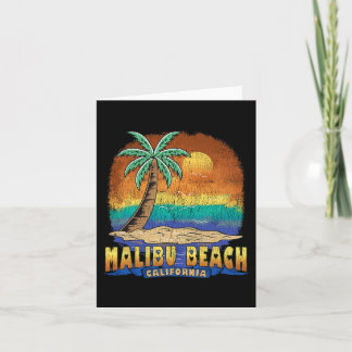 Malibu Beach California Vintage Distressed Souveni Card