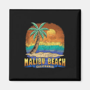 Malibu Beach California Vintage Distressed Souveni Magnet