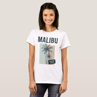 Malibu Beach Palm Tree Graphic T-Shirt California