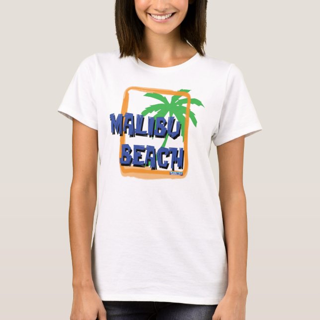 Malibu Beach Palm Tree T-Shirt (Front)