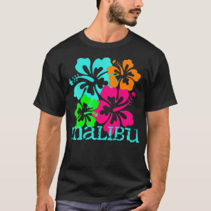 Malibu Beach Tropical Paradise Travel Surf Ocean V T-Shirt