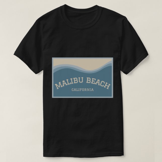Malibu Beach Waves T-Shirt (Design Front)