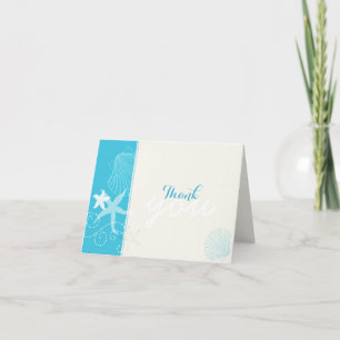 Malibu Blue + Ivory Beach Wedding Thank You