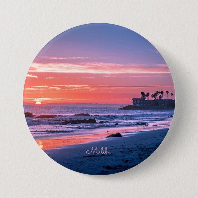 Malibu, CA picturesque photo 7.5 Cm Round Badge (Front)