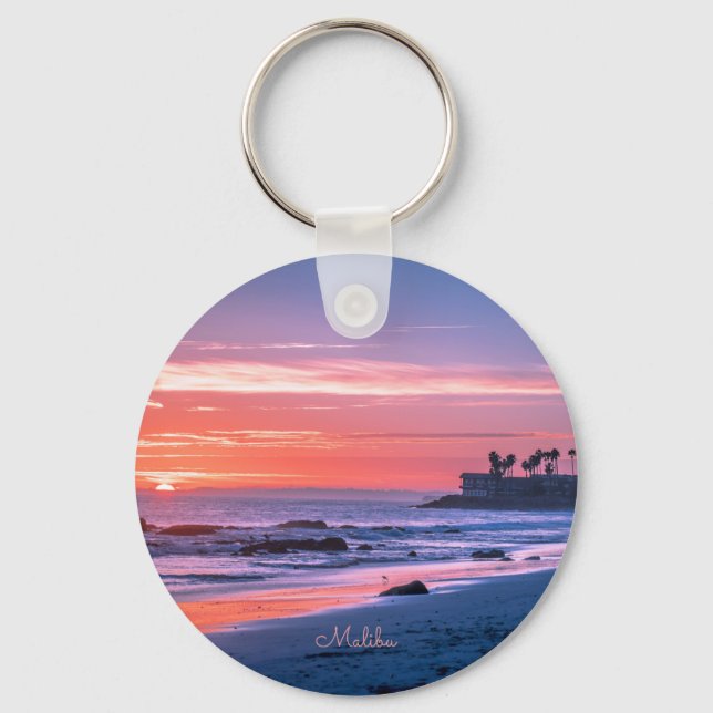Malibu, CA picturesque photo Key Ring (Front)