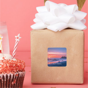 Malibu, CA picturesque photograph Square Sticker