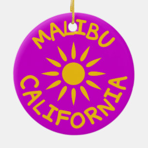 Malibu, California Ceramic Tree Decoration