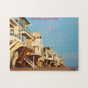 Malibu California.Christmas Greetings Jigsaw Puzzle