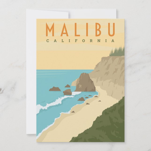 Malibu California Invitation (Front)
