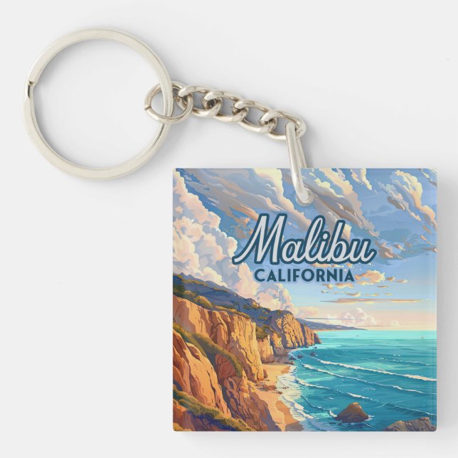 Malibu California Los Angeles El Matador Beach  Key Ring (Front)