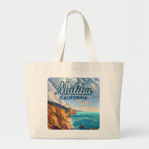Malibu California Los Angeles El Matador Beach Large Tote Bag