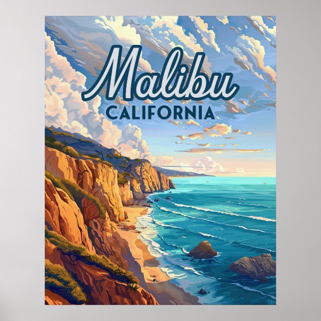 Malibu California Los Angeles El Matador Beach  Poster (Front)