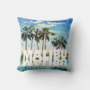 Malibu California love vacation Pacific Ocean west Cushion