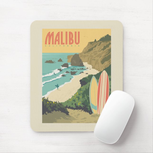 Malibu, California Mouse Mat (With Mouse)