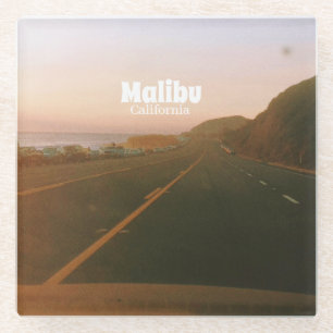 Malibu, California Road Trip Glass Coaster