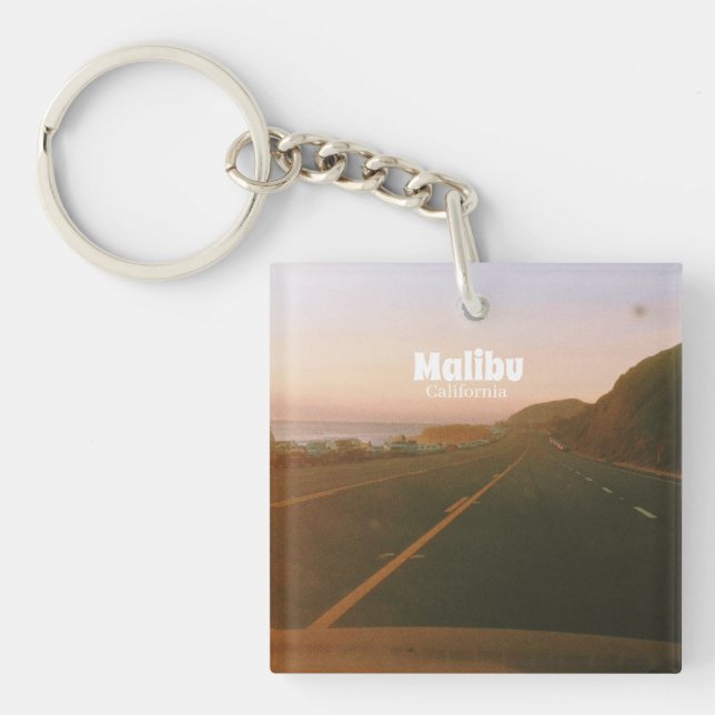 Malibu, California Road Trip  Key Ring (Front)