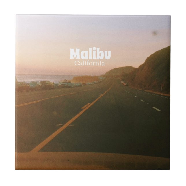Malibu, California Road Trip  Tile (Front)