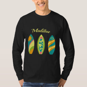 Malibu California Surfboards Beach Souvenir T-Shirt