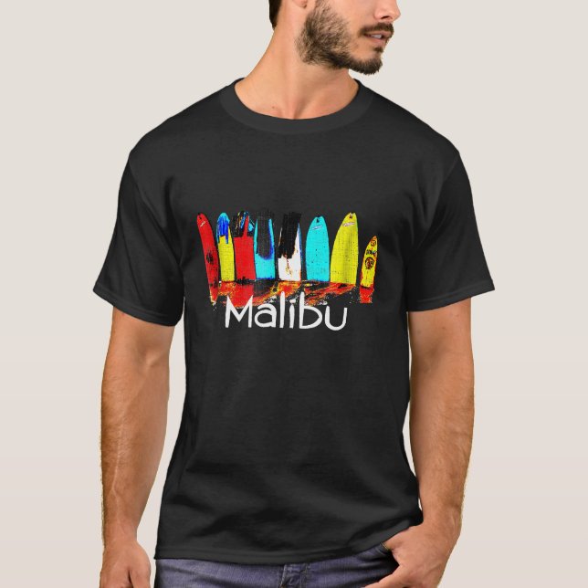 Malibu California Surfing T-Shirt (Front)