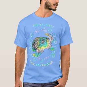 Malibu California Vacation Colourful Tribal Turtle T-Shirt