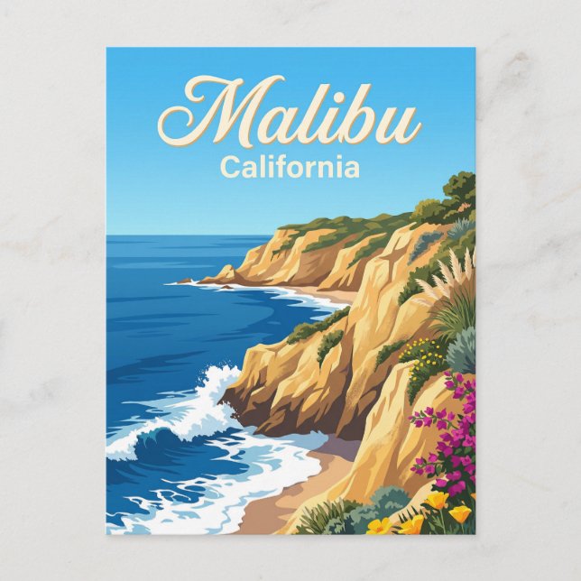 Malibu Coast California Postcard (Front)