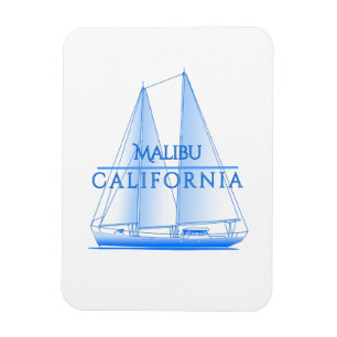 Malibu Coastal Nautical Sailing Sailor Magnet