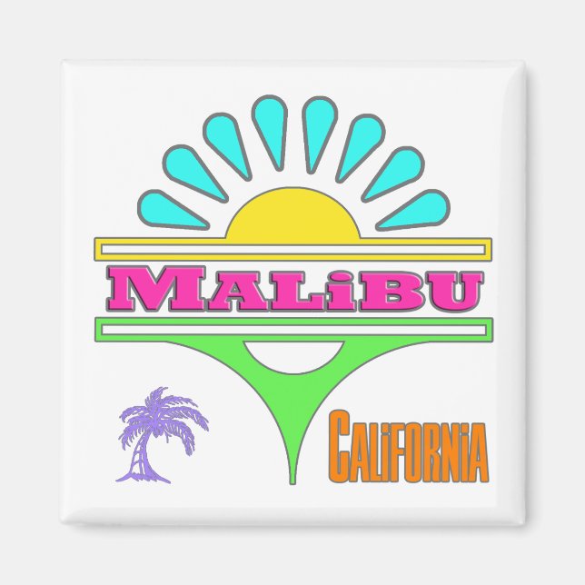 "Malibu Colourful 1" Magnet (Front)