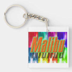 "Malibu" Colourful Palms Keychain