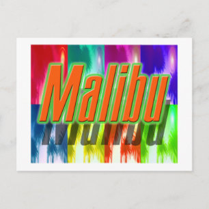 "Malibu" Colourful Palms Postcard