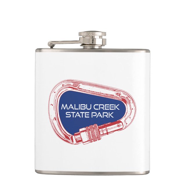 Malibu Creek State Park Rock Climbing Carabiner Hip Flask (Front)