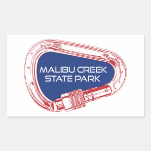 Malibu Creek State Park Rock Climbing Carabiner Rectangular Sticker