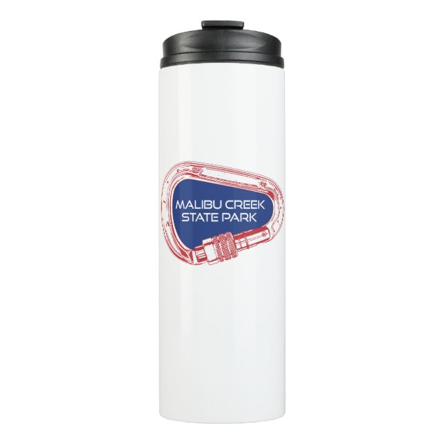 Malibu Creek State Park Rock Climbing Carabiner Thermal Tumbler (Front)