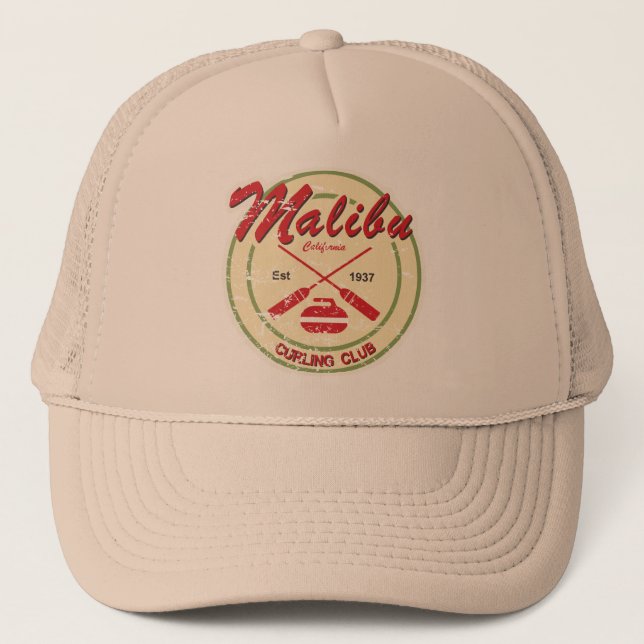 Malibu Curling Club distressed cap (Front)